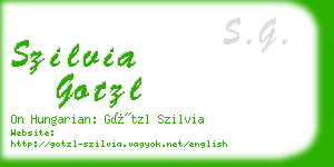 szilvia gotzl business card